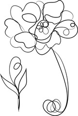 Hand drawn flower