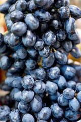 blueberries on a market