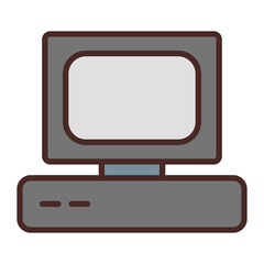 Old Computer Vector Icon Design