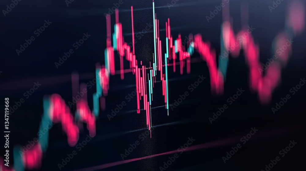 Aufkleber market dynamics stock chart trends analysis finance sector digital data visualization trading enviro