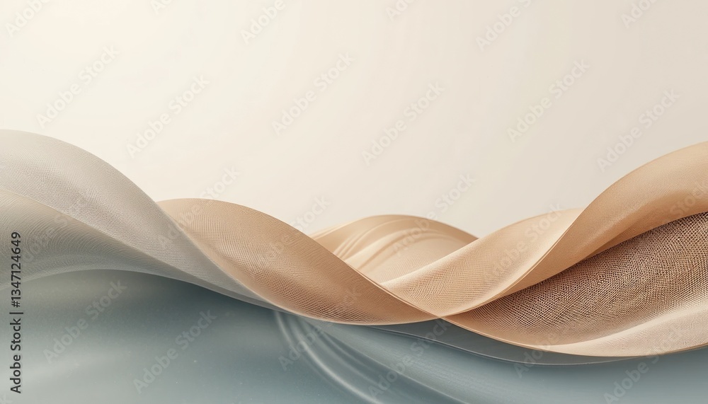 Poster flowing fabric abstract art studio image minimalistic close-up elegance and texture in motion