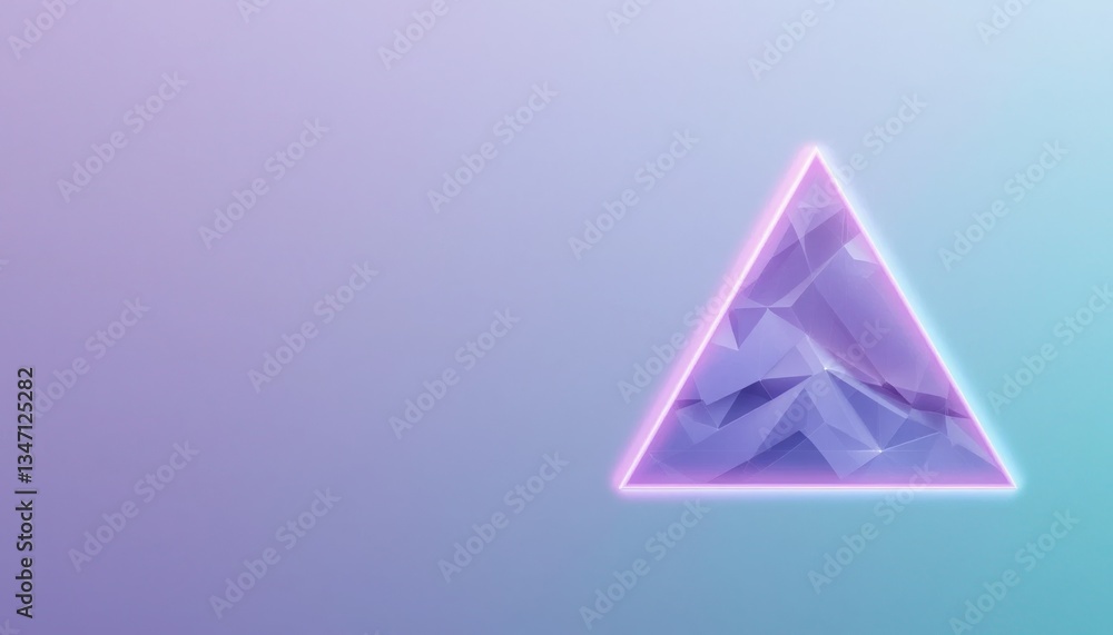 Poster dynamic abstract triangle design digital art creation virtual space minimalist aesthetic top-down vi
