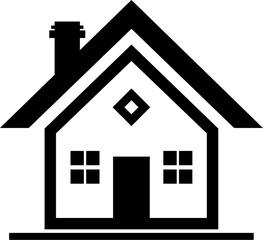Home Icon Silhouette Vector  House, Real Estate, Minimalist Symbol