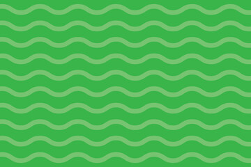 Seamless Green Wavy Line Pattern – Abstract Wave Background Vector Design