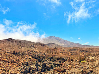 volcanic landscape in central Tenerife in the Canary Islands