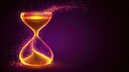 Captivating hourglass artwork digital studio graphic design dark atmosphere abstract concept