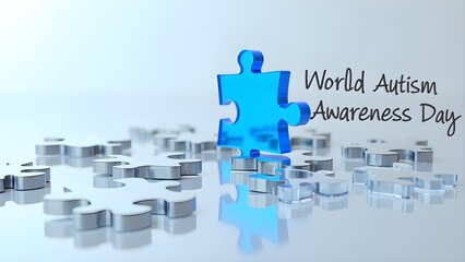 A background poster image design created foe World Autism Awareness Day Concept