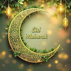 Eid Mubarak Festive Poster Design &ndash; Islamic Celebration, Elegant & Modern Style