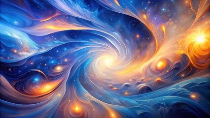 Obraz premium Cosmic Swirl A Celestial Dance of Light and Color, Embracing a Universe of Intricate Patterns and Vibrant Hues