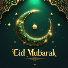 Eid Mubarak Festive Poster Design &ndash; Islamic Celebration, Elegant & Modern Style