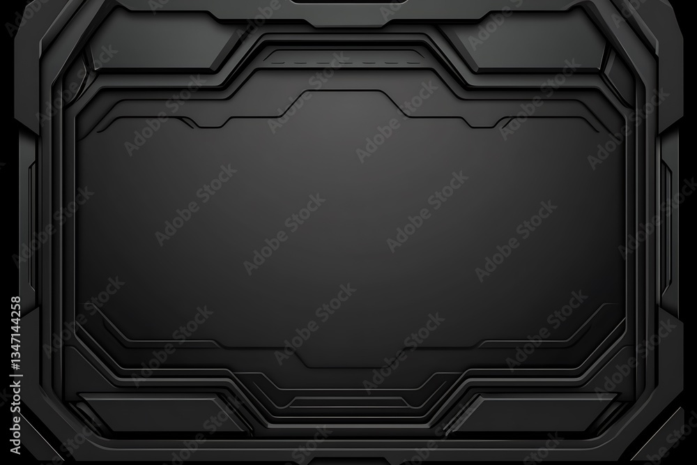 Fototapete dark abstract textured frame for technological and futuristic background use