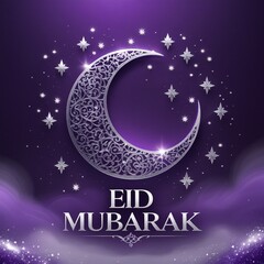 Eid Mubarak Festive Poster Design – Islamic Celebration, Elegant & Modern Style