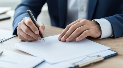 customer provides user feedback by writing on paper with pen