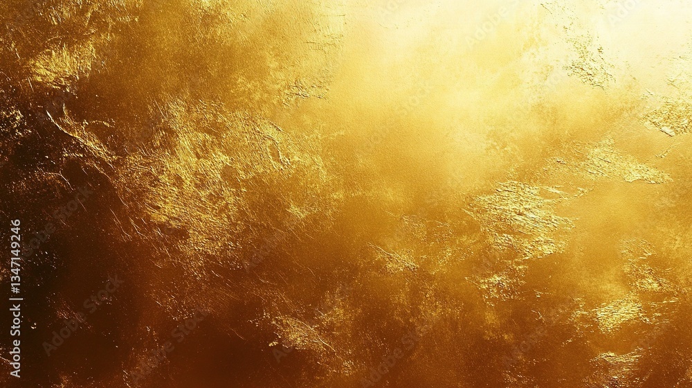 Poster golden textured background with soft shimmering glow effect