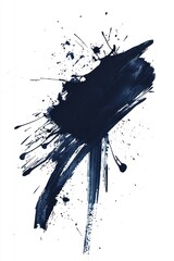 Classic navy blue paint splash on a white canvas, authoritative and trustworthy, ideal for corporate designs.