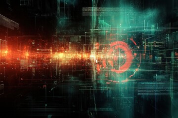 technical financial graph on technology abstract background