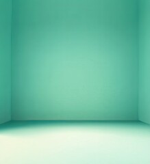 Vector green pastel background with gradient, empty space for product display presentation design concept, studio room background. Isolated on a white background.