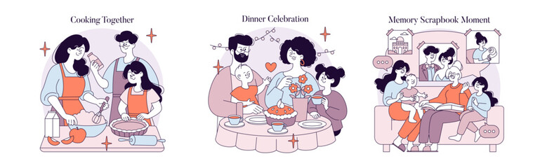 Mothers Day. Flat Vector Illustration