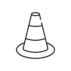 Traffic Cone vector icon stock illustration