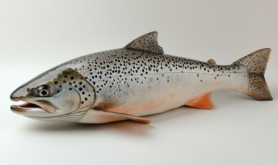 Obraz premium trout on a white background