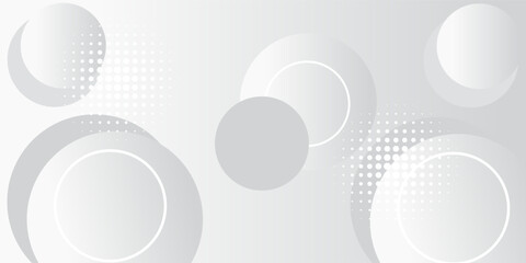 White background abstract art vector illustration with shapes