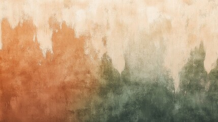 Fototapeta premium Muted earthy gradient texture with soft terracotta and desert sand tones fading into deep green for background design