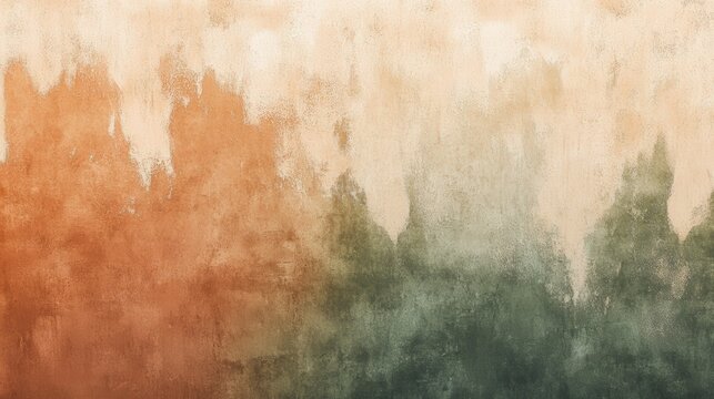 Muted earthy gradient texture with soft terracotta and desert sand tones fading into deep green for background design
