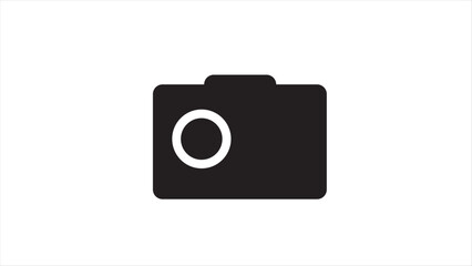 Abstract camera icon simple design on white background.