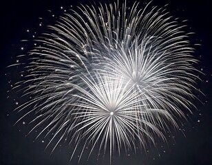 Fototapeta premium Silver Sparks from Fireworks