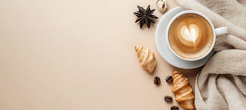 A cozy café website banner with warm tones and space for daily menu