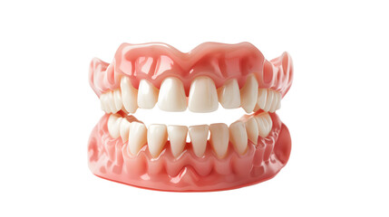 Obraz premium false tooth jaw isolated on transparent background, detailed photo, png 