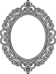 round frame with floral ornament