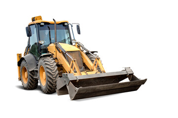 Loader or bulldozer designed for construction work. Ready for rent to participate in various...