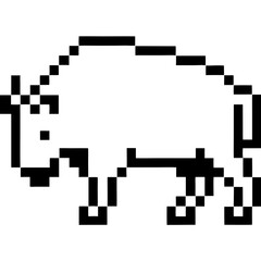 Fototapeta premium pixelated bison image