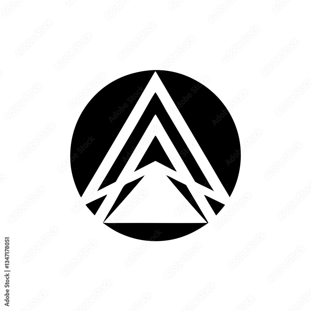 Aufkleber simple modern geometric symbol graphic for use in design concepts and branding