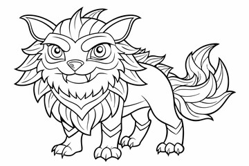 coloring page line art black silhouette vector