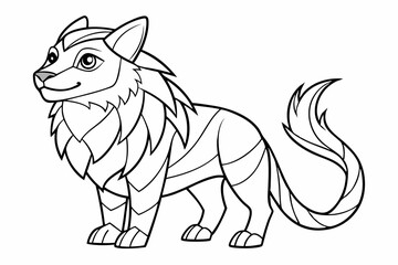 coloring page line art black silhouette vector