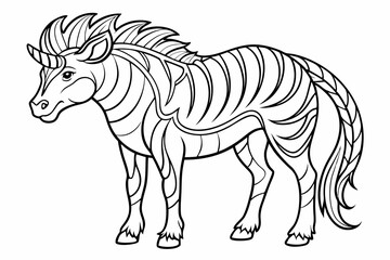 coloring page line art black silhouette vector