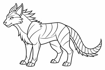 coloring page line art black silhouette vector