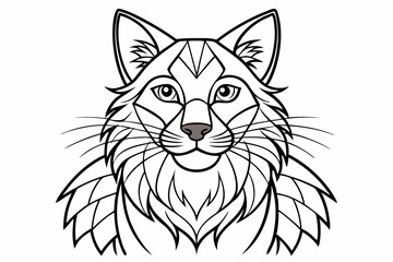 coloring page line art black silhouette vector