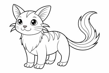 coloring page line art black silhouette vector