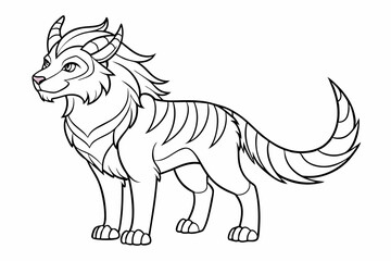 coloring page line art black silhouette vector