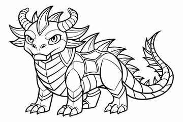 coloring page line art black silhouette vector