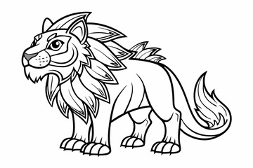 coloring page line art black silhouette vector