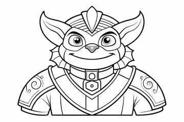 coloring page line art black silhouette vector