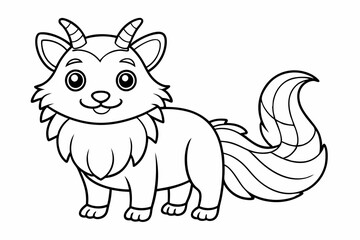 coloring page line art black silhouette vector