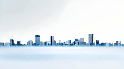 Modern Cityscape Panorama With Minimalist Style