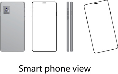 Realistic Smartphone Blank Set with transparent .Realistic smartphone mockup. 