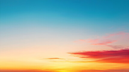 Obraz premium Colorful Sunset Sky With Gradient Colors