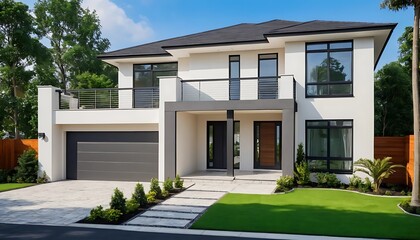 Luxury Real Estate Home Exterior with Elegant Close Up Detailing